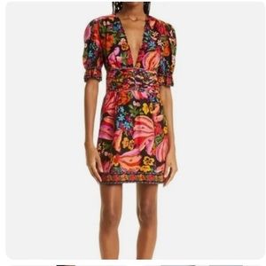 Farm Rio Spring Banana Mini Dress